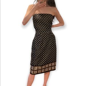 Banana Republic Strapless Silky Midi Dress